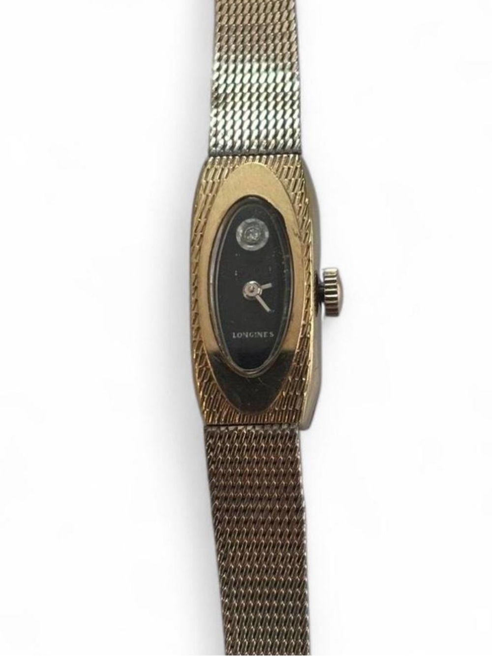 LONGINES- Vintage 14k Gold Mesh Watch